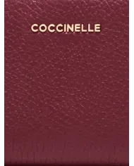 Coccinelle Portafoglio piccolo in pelle Metallic Soft Bordeaux Coccinelle Portafoglio piccolo in pelle Metallic Soft Bordeaux