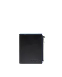 Piquadro Portafoglio verticale piccolo Blue square Nero