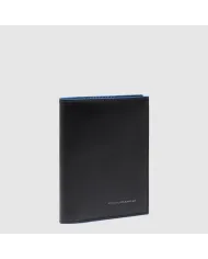 Piquadro Portafoglio verticale piccolo Blue square Nero