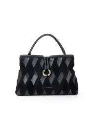 Coccinelle Borsa a mano scamosciata Lisbet Patch Nero