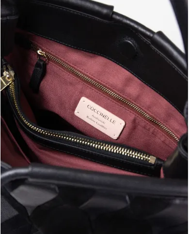 Coccinelle Borsa a mano scamosciata Lisbet Patch Nero