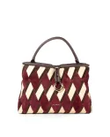 Coccinelle Borsa a mano scamosciata Lisbet Patch Bordeaux/Talpa