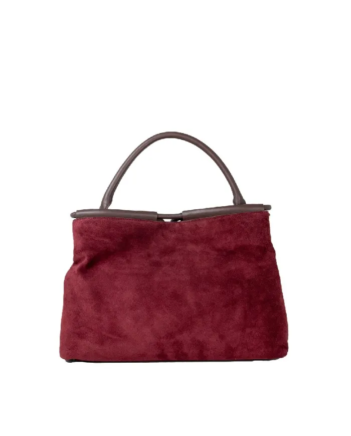 Coccinelle Borsa a mano scamosciata Lisbet Patch Bordeaux/Talpa