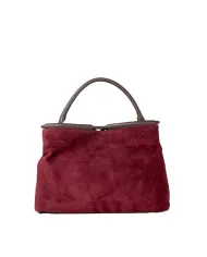 Coccinelle Borsa a mano scamosciata Lisbet Patch Bordeaux/Talpa