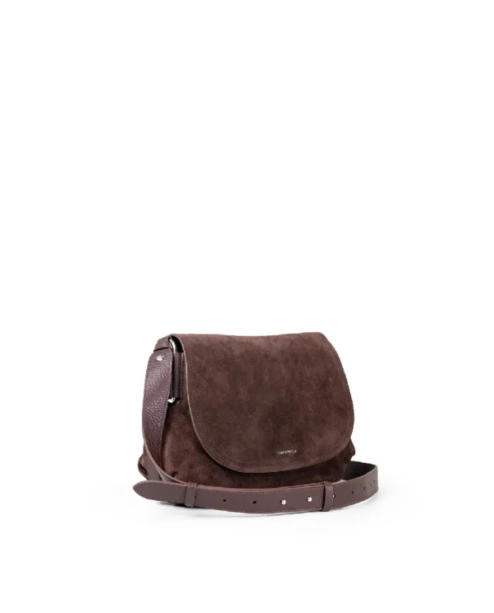 Coccinelle Borsa bandoliera Rebekka suede Testa moro