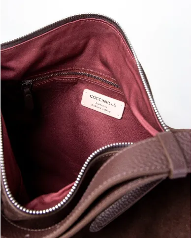 Coccinelle Borsa bandoliera Rebekka suede Testa moro