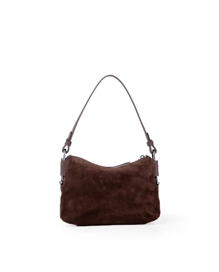 Coccinelle Borsa piccola Rebekka suede Testa moro