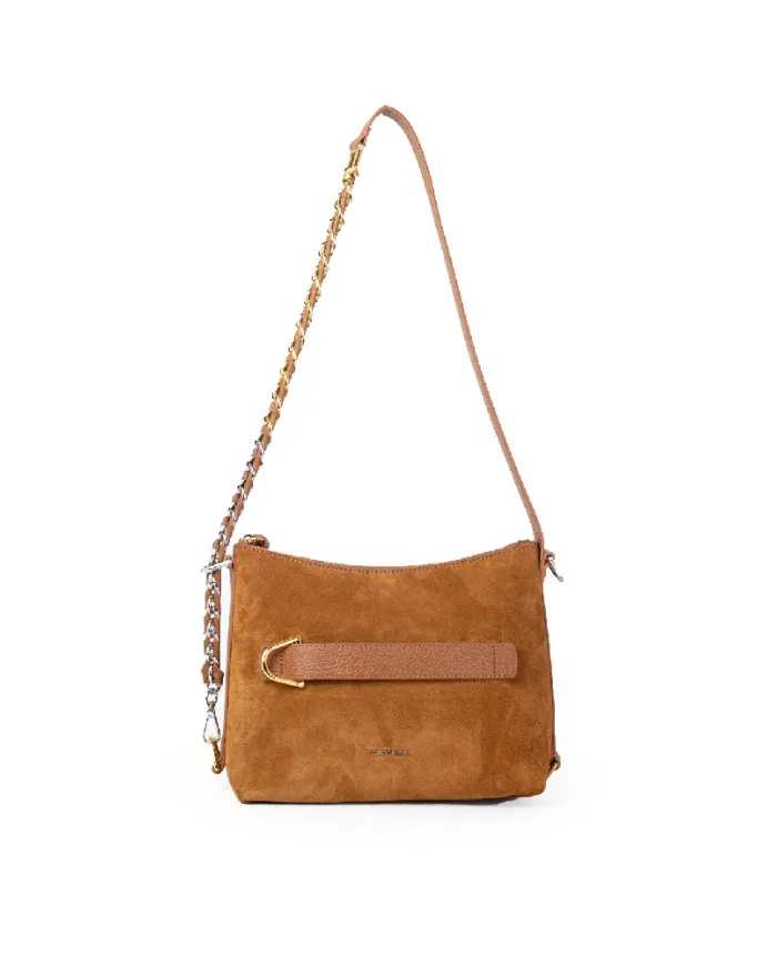 Coccinelle Borsa bandoliera scamosciata Gretel suede pu Cognac