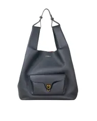 Coccinelle Borsa grande a tracolla Beat shopping Nero/Cuoio