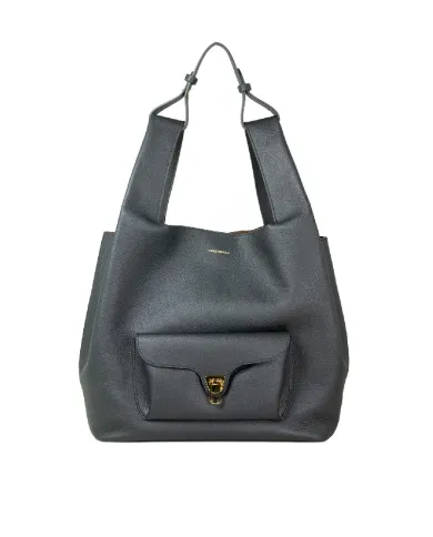 Coccinelle Borsa grande a tracolla Beat shopping Nero/Cuoio