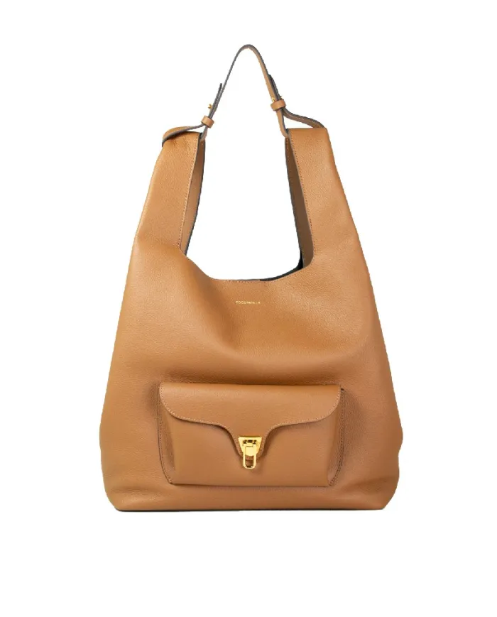 Coccinelle Borsa grande a tracolla Beat shopping Cuoio/Nero