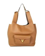 Coccinelle Borsa grande a tracolla Beat shopping Cuoio/Nero