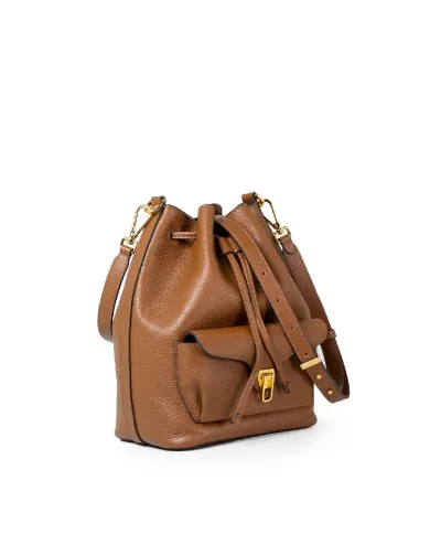 Coccinelle Borsa secchiello Beat generatio Cognac