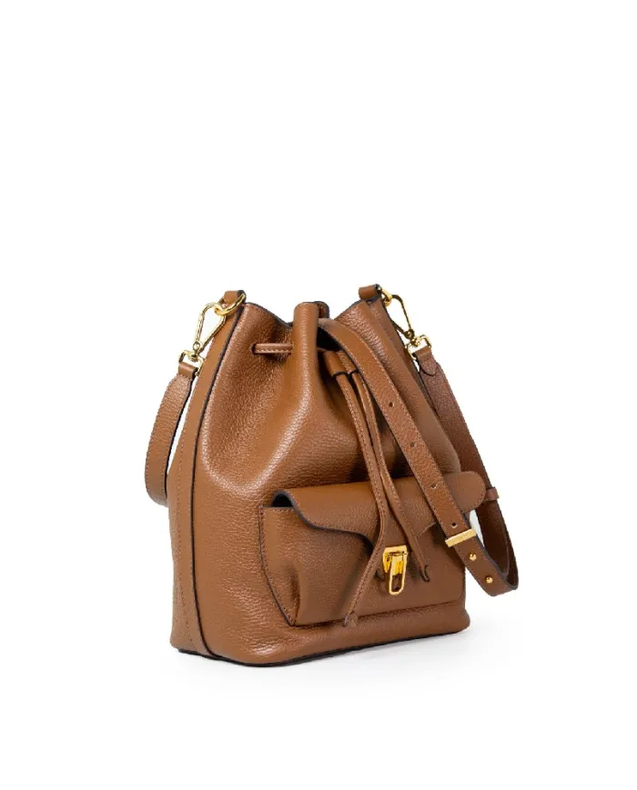 Coccinelle Borsa secchiello Beat generatio Cognac