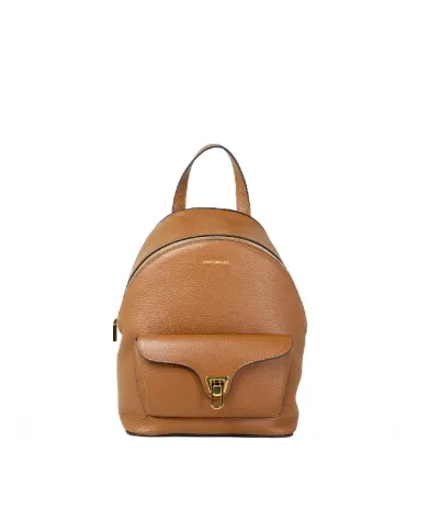 Coccinelle Zaino piccolo in pelle Beat generatio Cognac