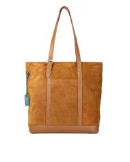 Coccinelle Borsa grande in pelle Stg suede Cognac