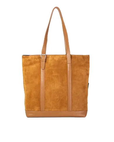 Coccinelle Borsa grande in pelle Stg suede Cognac