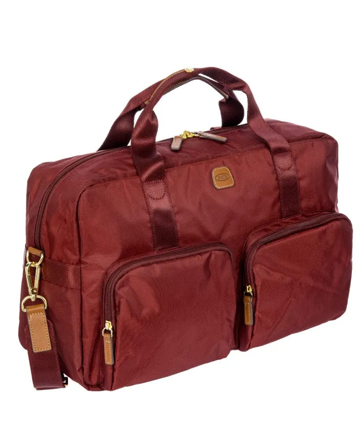 Bric's Borsone in tessuto X collection Bordeaux