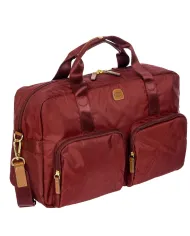 Bric's Borsone in tessuto X collection Bordeaux