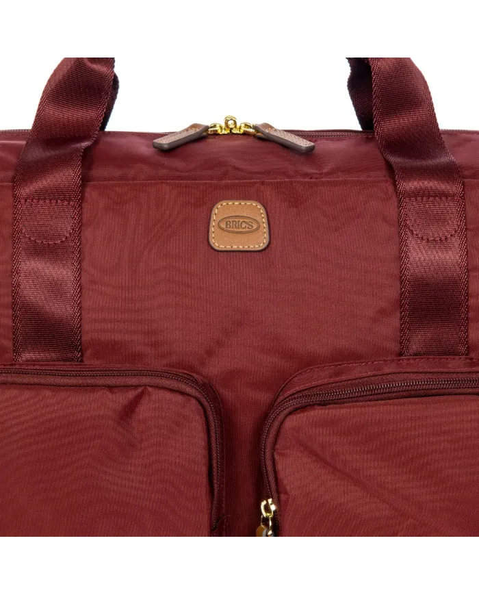 Bric's Borsone in tessuto X collection Bordeaux