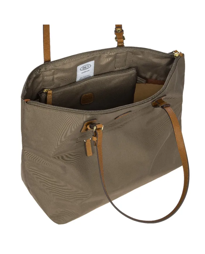Bric's Borsa shopper in tessuto X-Collection Grigio