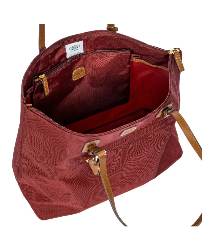 Bric's Borsa shopper in tessuto X-Collection Bordeaux
