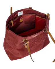 Bric's Borsa shopper in tessuto X-Collection Bordeaux