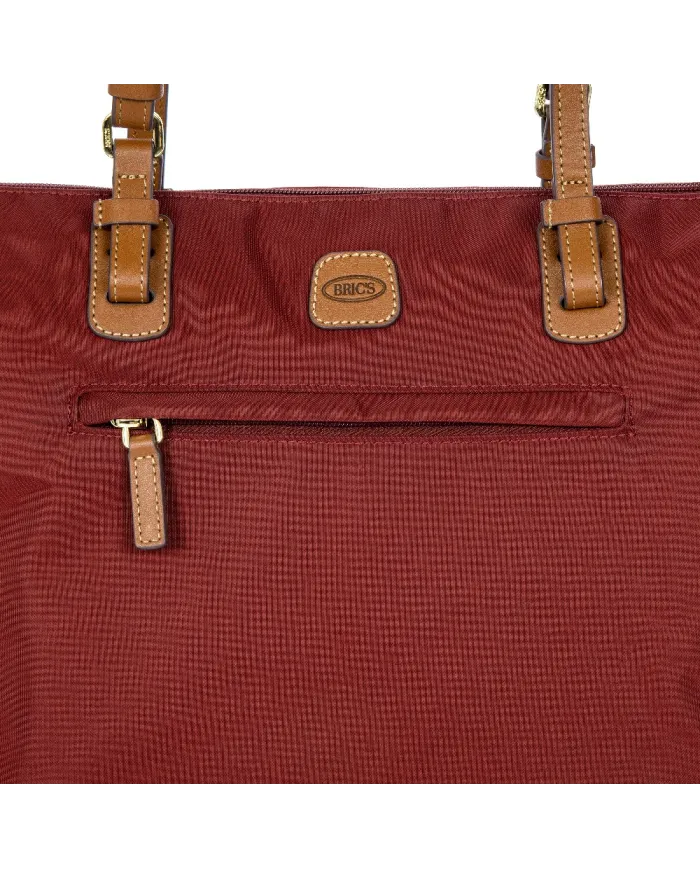 Bric's Borsa shopper in tessuto X-Collection Bordeaux