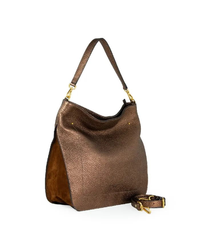 Gianni Chiarini Borsa tracolla grande Olga Bronzo