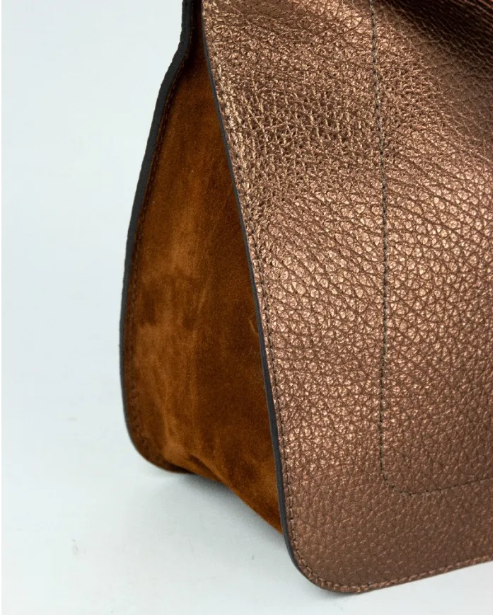 Gianni Chiarini Borsa tracolla grande Olga Bronzo