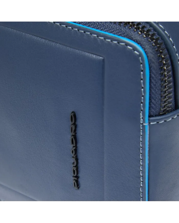 Piquadro Pochette uomo in pelle Atlas Blu