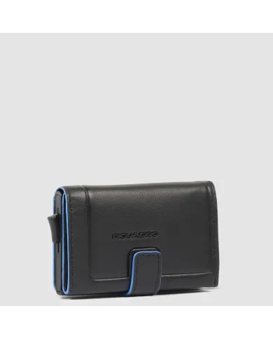 Piquadro Porta carte di credito con tasca banconote Atlas Nero