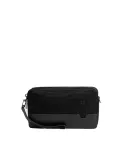 Piquadro Pochette tessuto pelle Marcel Nero