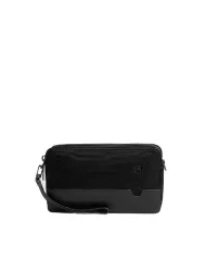 Piquadro Pochette tessuto pelle Marcel Nero