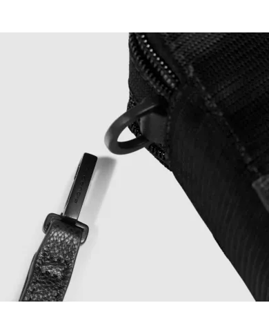 Piquadro Pochette tessuto pelle Marcel Nero