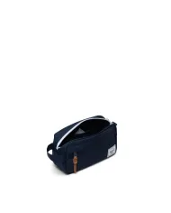Herschel Necessaire piccolo in tessuto Chapter Blu/Cuoio