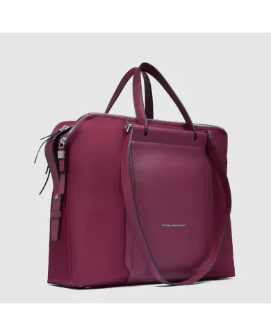 Piquadro Shopping bag in pelle Lyra Bordeaux