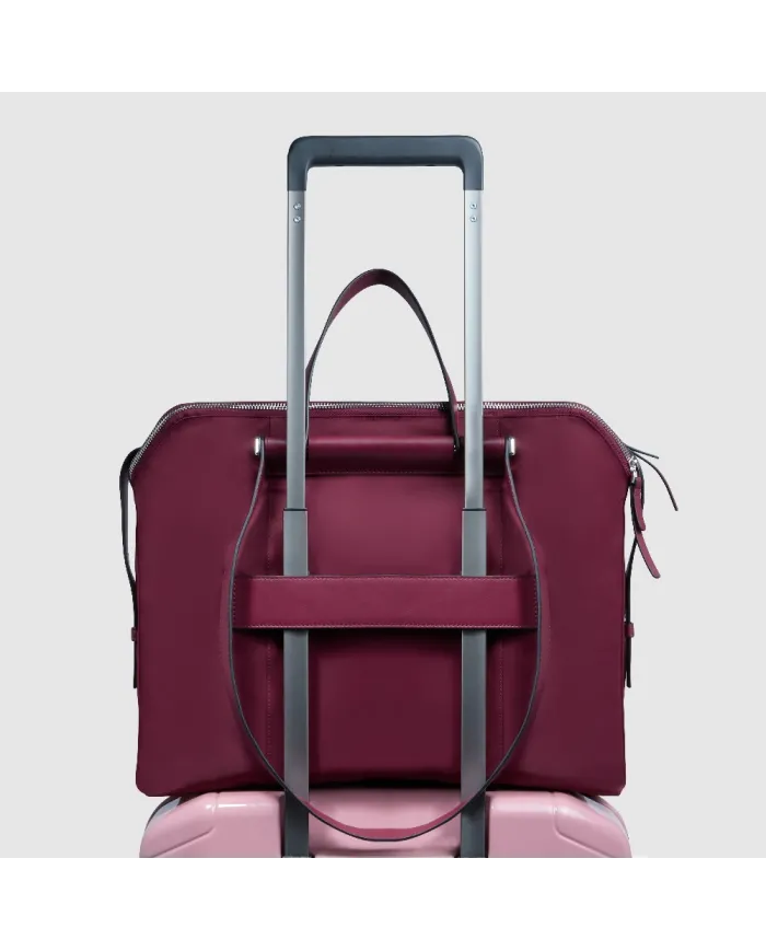 Piquadro Shopping bag in pelle Lyra Bordeaux