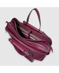 Piquadro Shopping bag in pelle Lyra Bordeaux