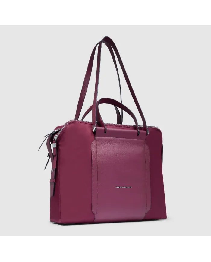 Piquadro Shopping bag in pelle Lyra Bordeaux