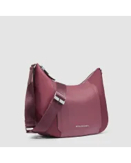 Piquadro Borsa nylon e pelle Lyra Bordeaux
