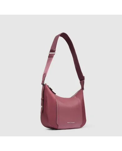 Piquadro Borsa nylon e pelle Lyra Bordeaux
