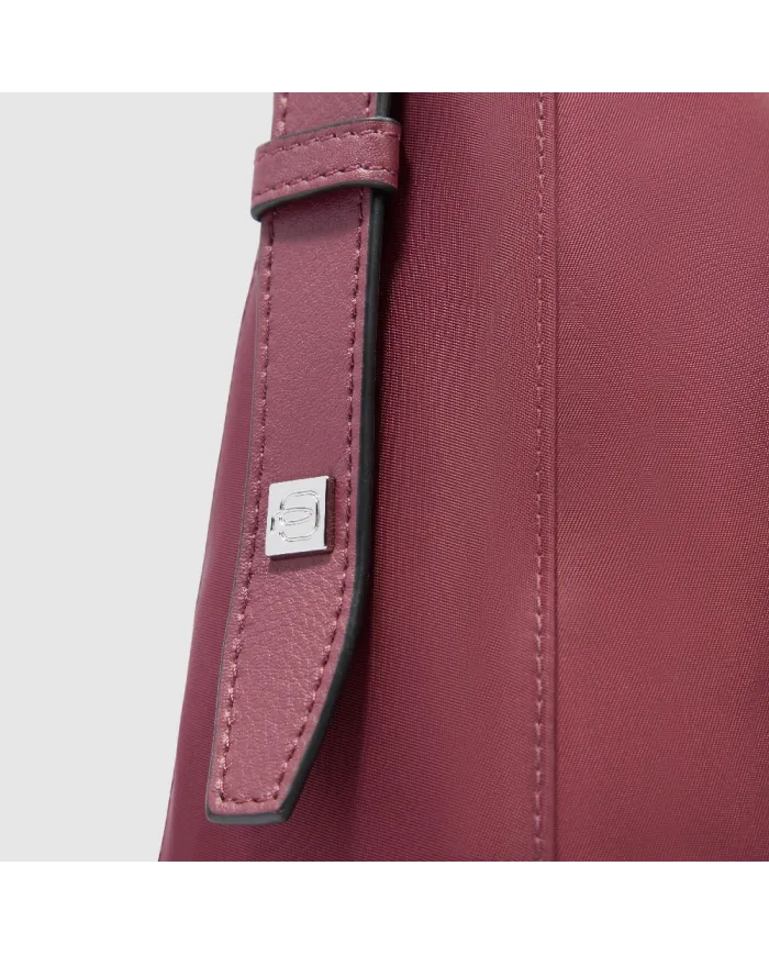 Piquadro Borsa nylon e pelle Lyra Bordeaux