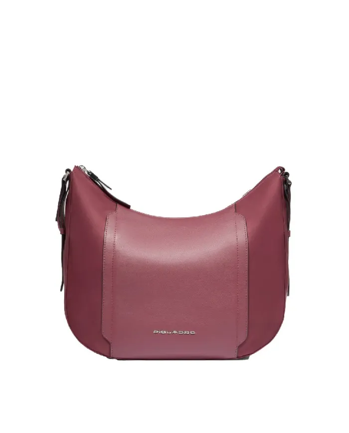 Piquadro Borsa tessuto e pelle Lyra Bordeaux