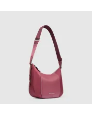 Piquadro Borsa tessuto e pelle Lyra Bordeaux