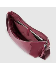 Piquadro Borsa tessuto e pelle Lyra Bordeaux