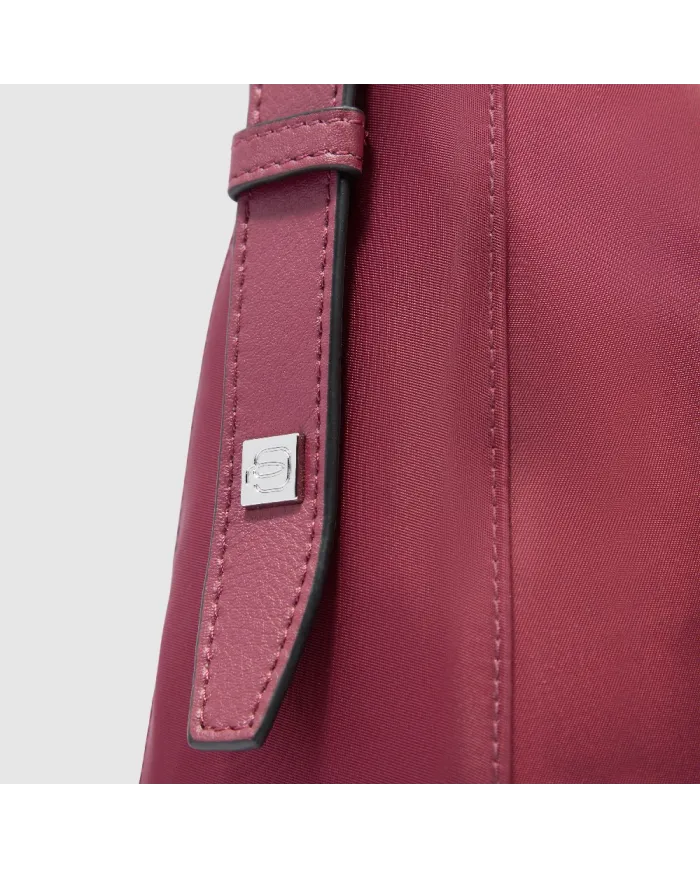 Piquadro Borsa tessuto e pelle Lyra Bordeaux