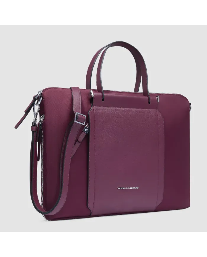 Piquadro Cartella tessuto pelle pc 15" Lyra Bordeaux