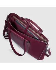 Piquadro Cartella tessuto pelle pc 15" Lyra Bordeaux