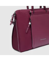 Piquadro Cartella tessuto pelle pc 15" Lyra Bordeaux